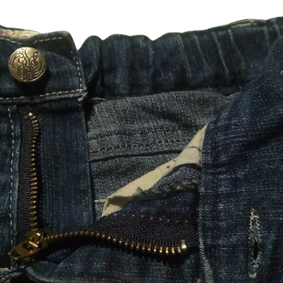 BEVERLY HILLS PRINCESS, JEAN SHORTS, COLOR: BLUE, SILVER, SIZE:4 - Picture 3 of 11